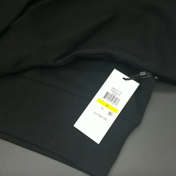 DKNY Jeans Medium Black and Silver Embellished Long Sleeve Cropped Sweater - Picture 9 of 9